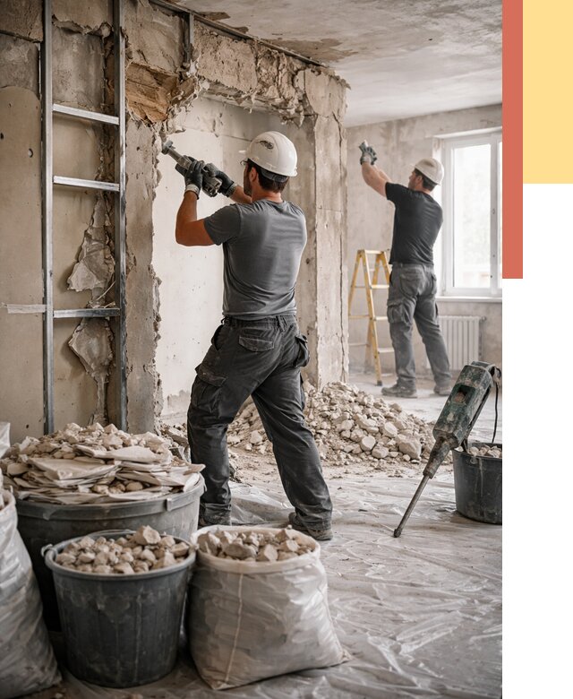 Демонтажные работы в Кондопоге от 2741 руб. — услуги и цена под ключ | ОТДЕЛОЧНИК-Кнп