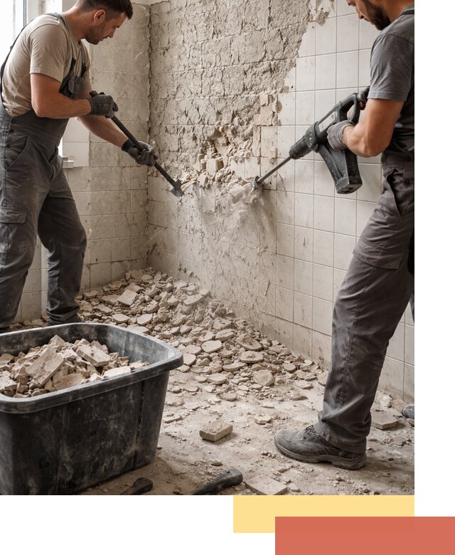 Демонтаж плитки со стен в Кондопоге быстро и аккуратно