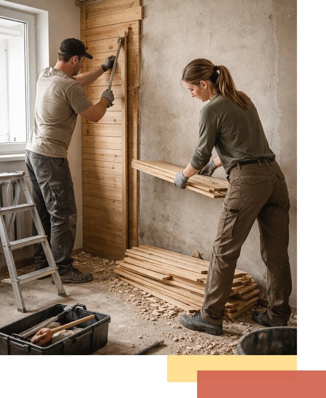 Демонтаж вагонки со стен в Кондопоге — профессиональный демонтаж