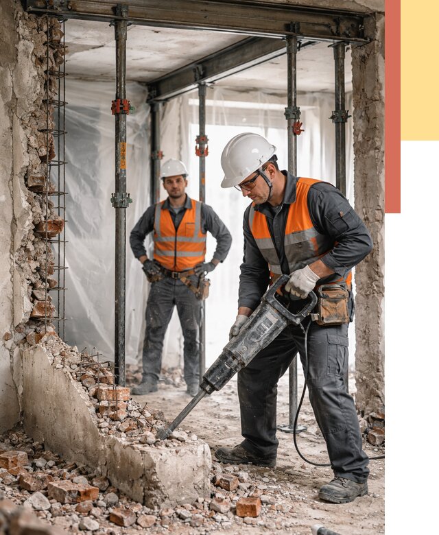 Снос несущих стен в Кондопоге от 10406 руб. — демонтаж несущей стены под ключ | ОТДЕЛОЧНИК-Кнп