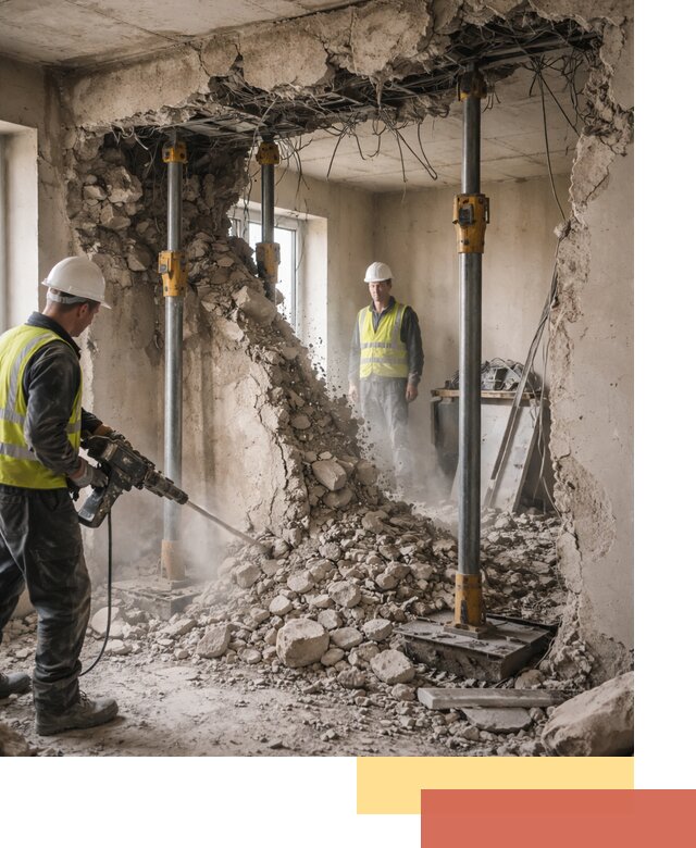 Снос несущих стен в Кондопоге с гарантией безопасности и качества