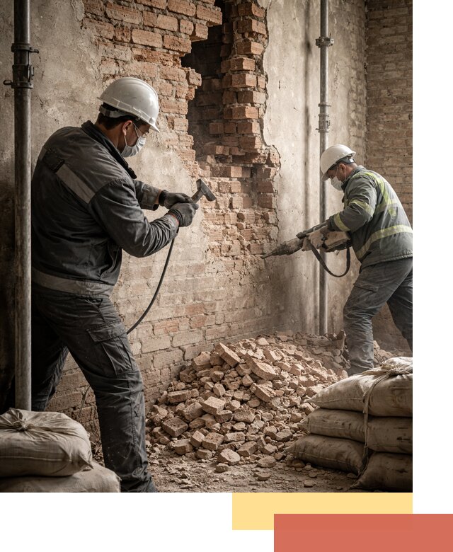 Демонтаж кирпичных стен в Кондопоге быстро и безопасно