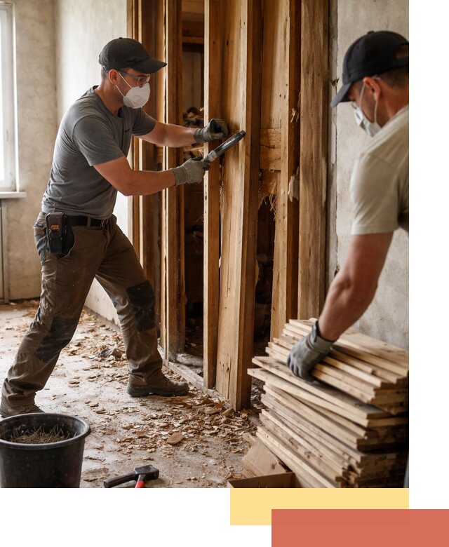 Демонтаж деревянных перегородок в Кондопоге быстро и аккуратно