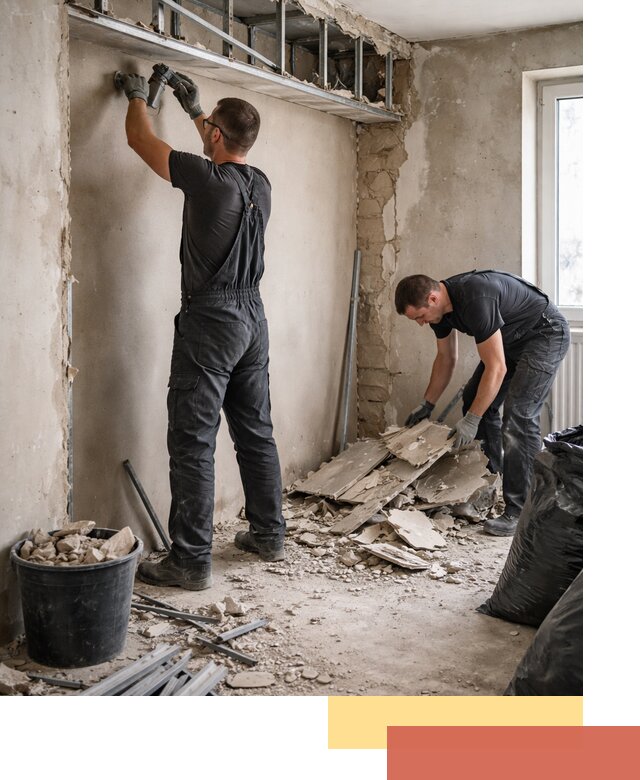 Демонтаж короба из гипсокартона в Кондопоге быстро и аккуратно