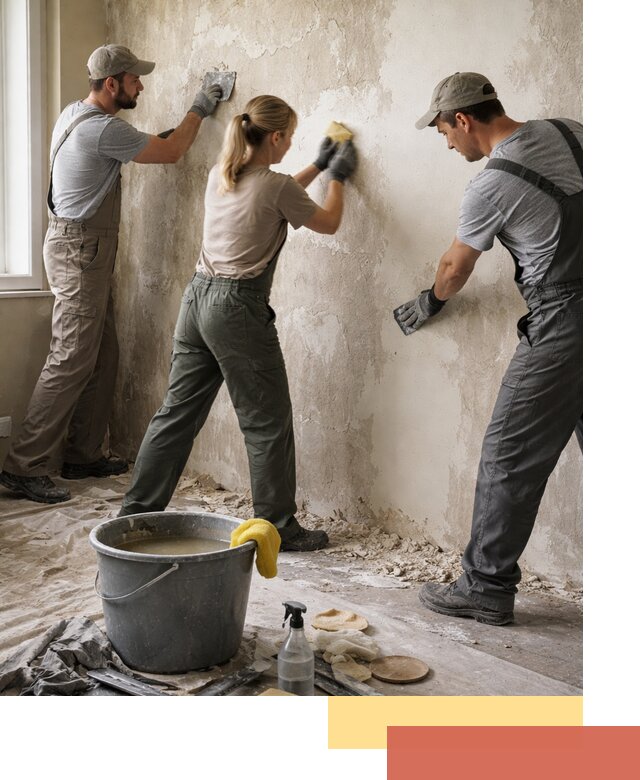 Очистка стен от клея и грунтовки в Кондопоге качественно и быстро