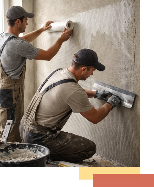 Армирование стен стеклосеткой в Кондопоге для прочной отделки