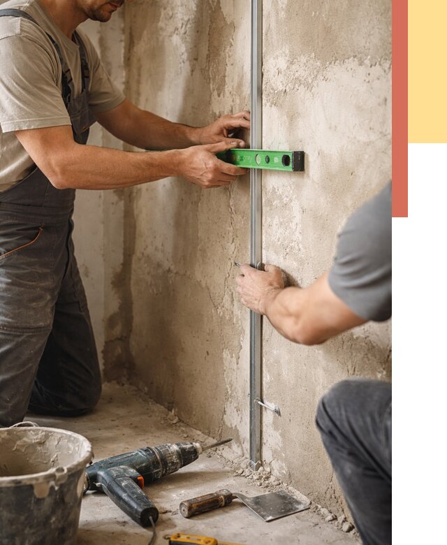 Установка штукатурных маяков в Кондопоге от 7106 руб. — быстро и недорого | ОТДЕЛОЧНИК-Кнп