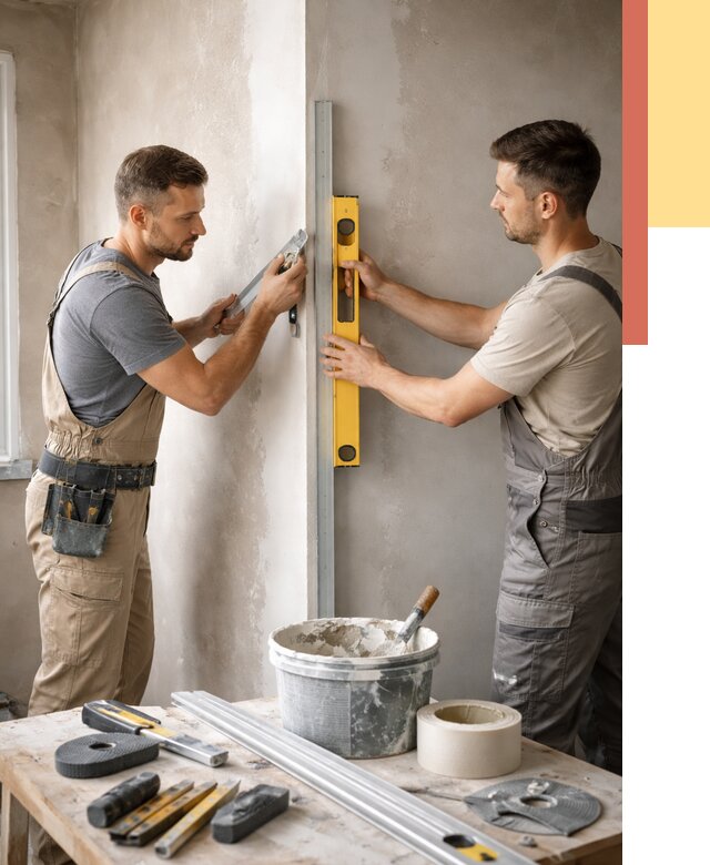 Выведение углов стен в Кондопоге от 1878 руб. быстро и недорого | ОТДЕЛОЧНИК-Кнп