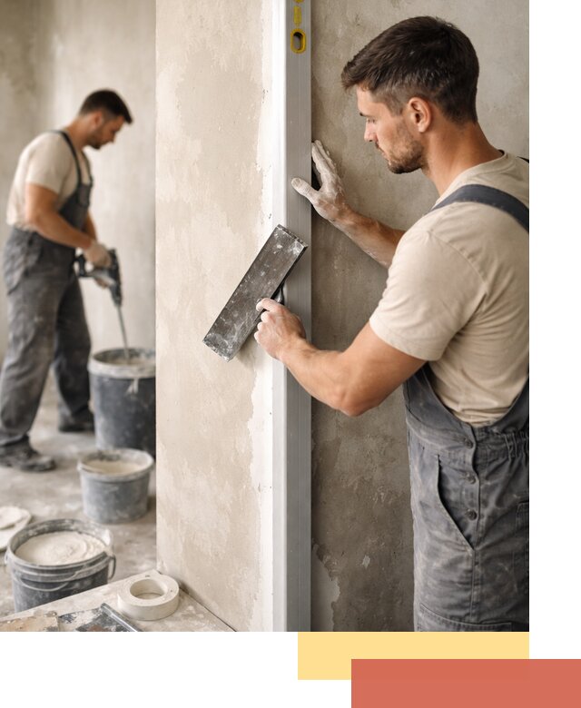 Выведение углов стен в Кондопоге: монтаж и оштукатуривание