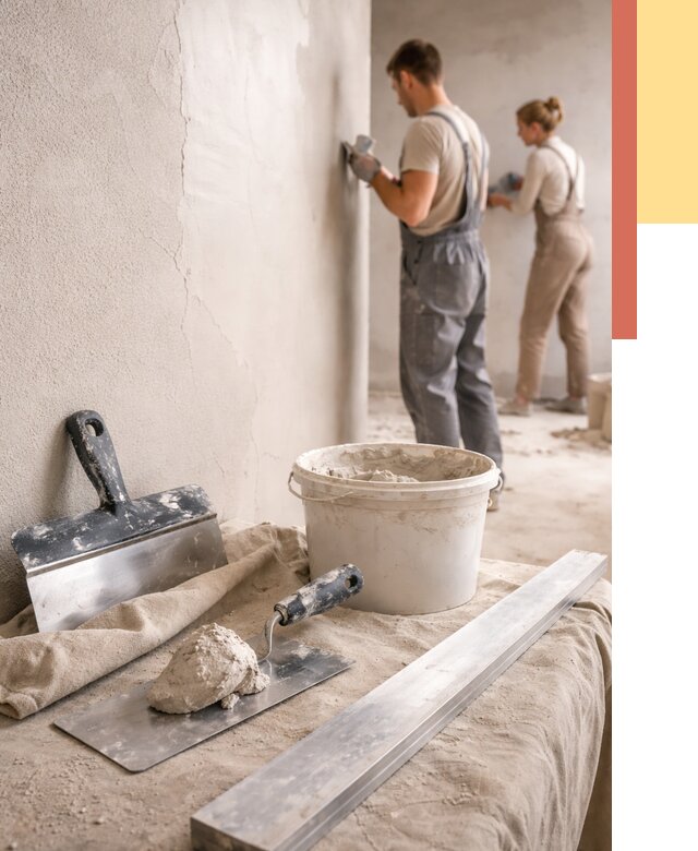 Штукатурка стен гипсовая в Кондопоге от 4568 руб/м2 — быстро и недорого | ОТДЕЛОЧНИК-Кнп