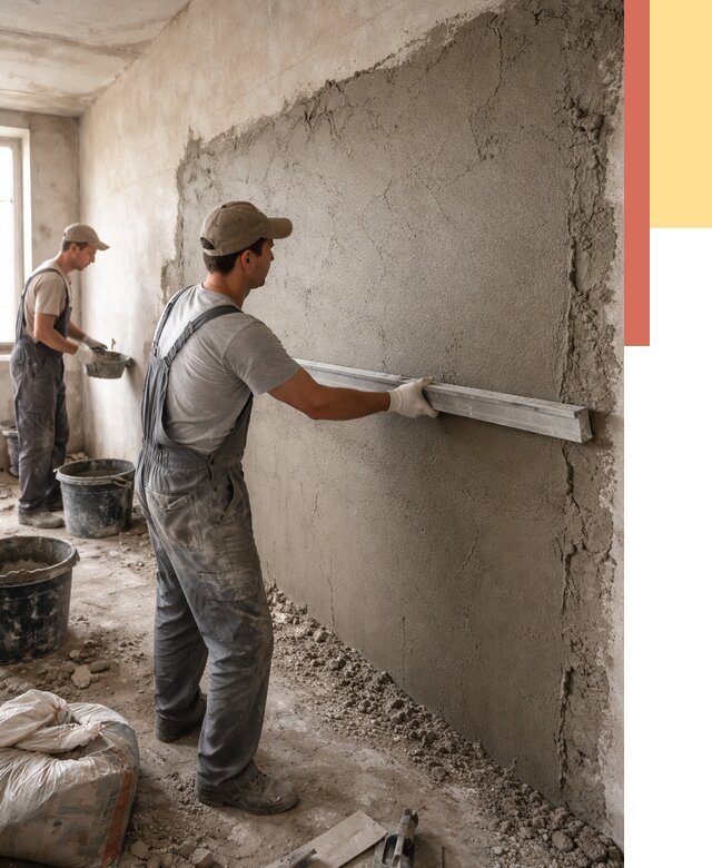 Цементная штукатурка стен в Кондопоге от 4568 руб/м2 — быстро и недорого | ОТДЕЛОЧНИК-Кнп