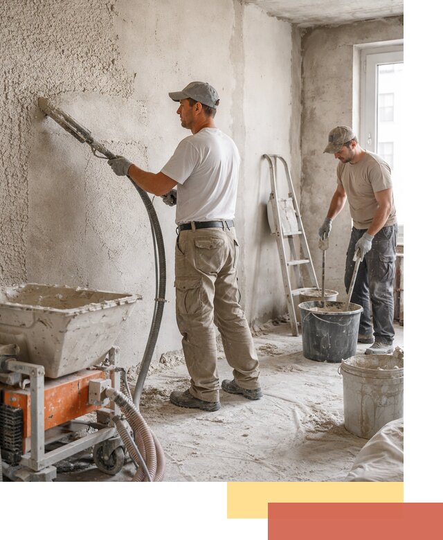 Машинная штукатурка стен в Кондопоге — быстро и качественно