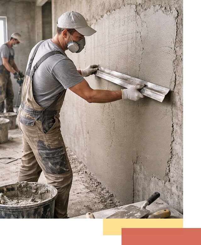 Штукатурка бетонных стен в Кондопоге качественно и долговечно