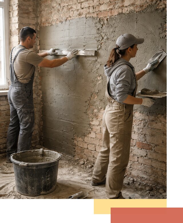 Штукатурка кирпичных стен в Кондопоге — качественно и надежно