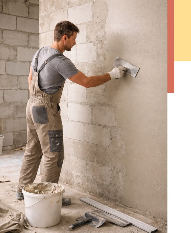 Штукатурка стен из газобетона в Кондопоге от 2132 руб./м2 — быстро и недорого | ОТДЕЛОЧНИК-Кнп