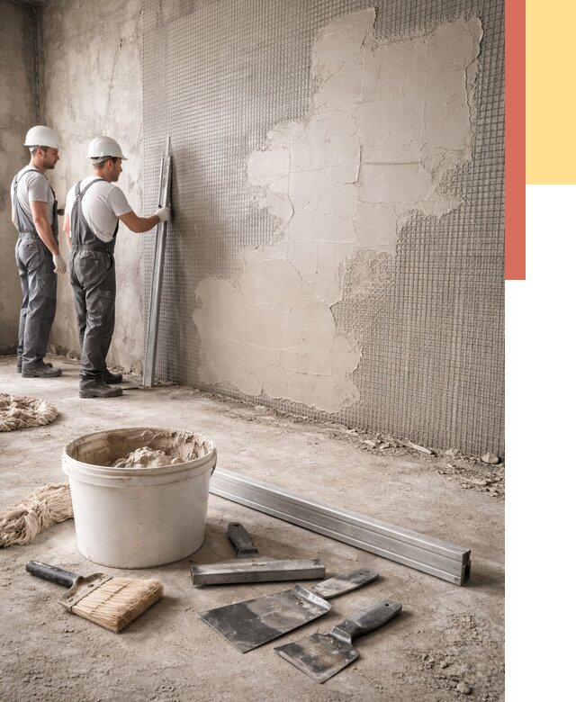 Штукатурка стен по сетке в Кондопоге от 5584 руб./м2 — быстро и недорого | ОТДЕЛОЧНИК-Кнп