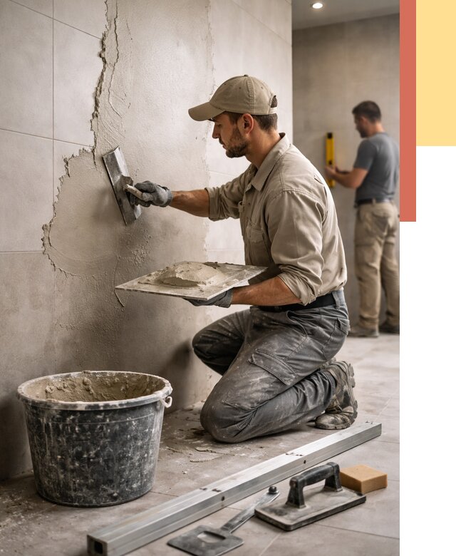 Штукатурка стен в ванной в Кондопоге от 4568 руб./м² — выравнивание под ключ | ОТДЕЛОЧНИК-Кнп