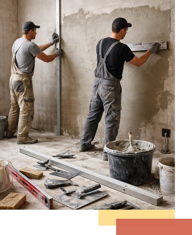 Профессиональная штукатурка стен под плитку в Кондопоге