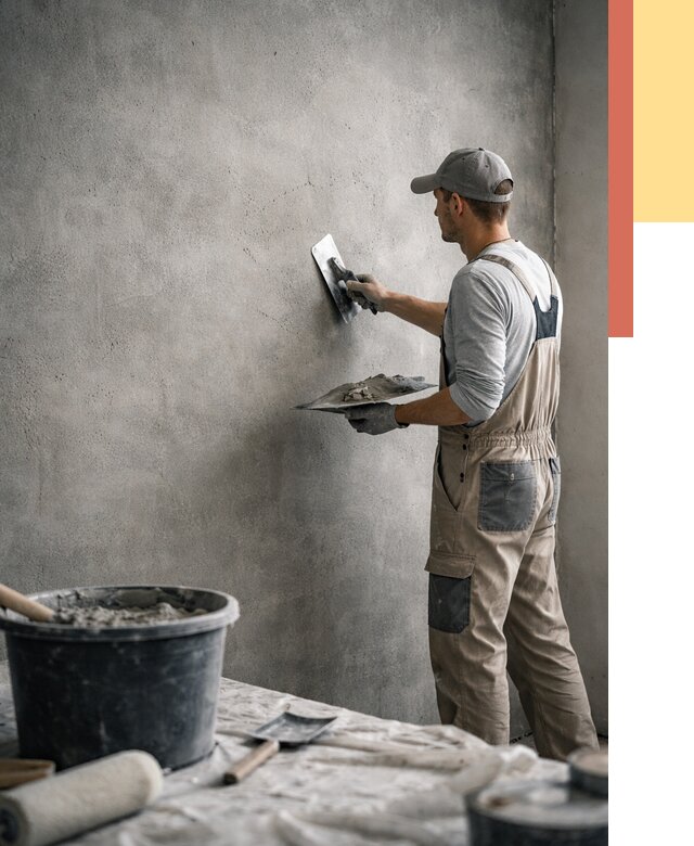 Декоративная штукатурка под бетон в Кондопоге от 2538 руб./м² — нанесение под ключ | ОТДЕЛОЧНИК-Кнп