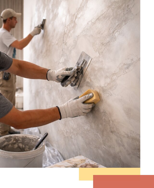 Декоративная штукатурка под мрамор в Кондопоге для стен и потолков