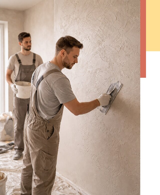 Фактурная штукатурка стен в Кондопоге от 4264 руб./м² — заказать под ключ | ОТДЕЛОЧНИК-Кнп