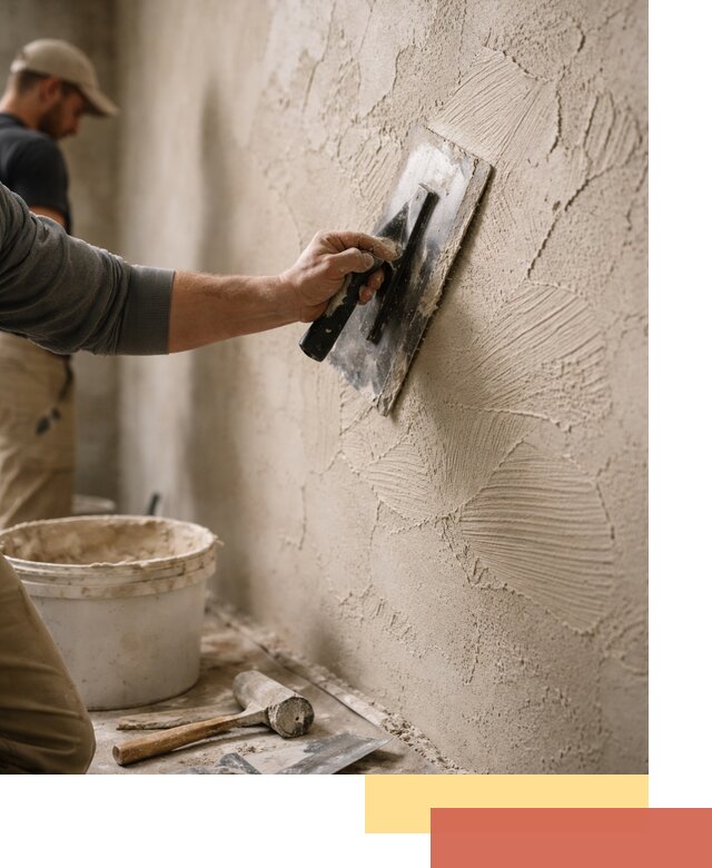 Фактурная штукатурка стен в Кондопоге — монтаж, отделка, реставрация