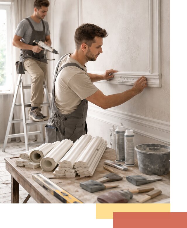 Монтаж лепнины на стены в Кондопоге профессионально и качественно