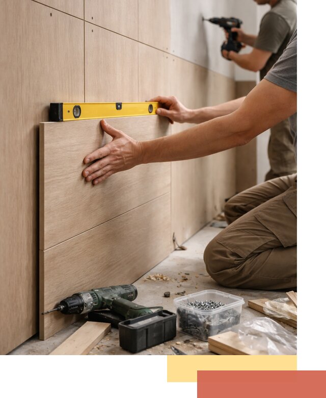 Профессиональный монтаж МДФ панелей на стены в Кондопоге