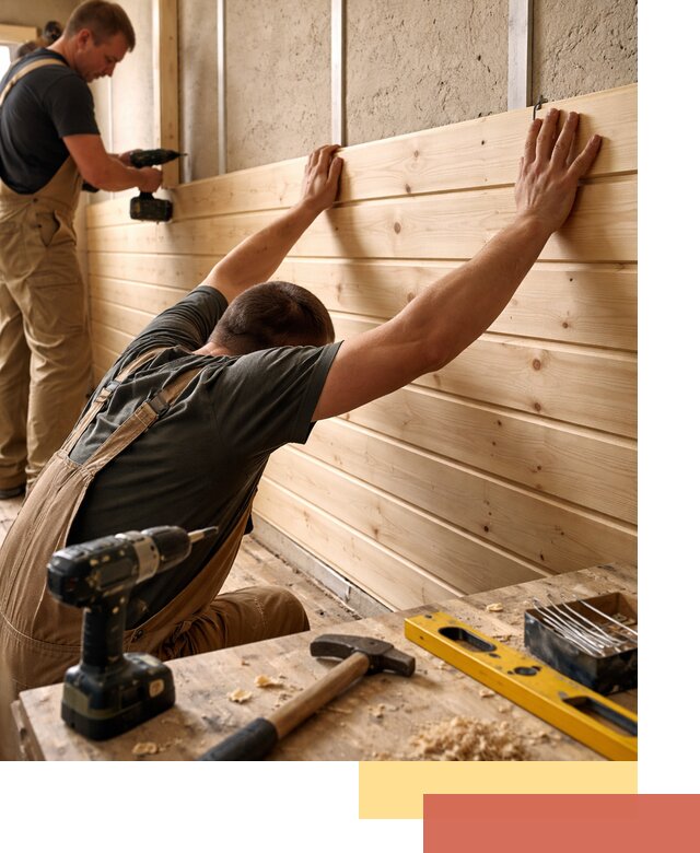 Монтаж деревянной вагонки на стены в Кондопоге быстро и качественно