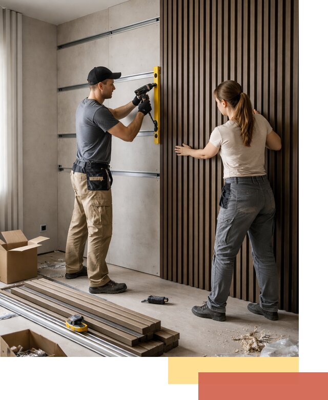 Монтаж реечных панелей на стены в Кондопоге