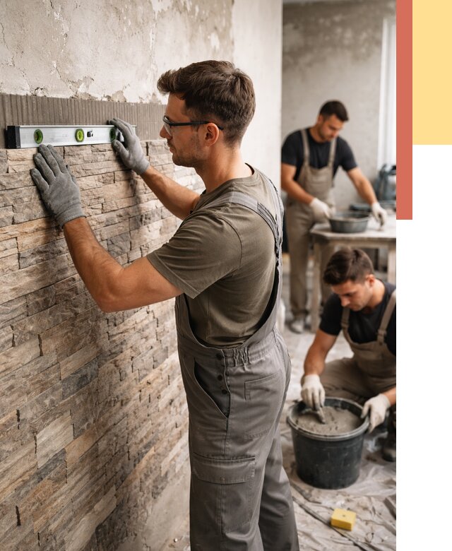 Монтаж искусственного камня в Кондопоге от 4568 руб. под ключ | ОТДЕЛОЧНИК-Кнп