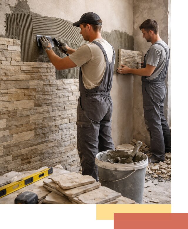 Монтаж искусственного камня в Кондопоге — облицовка стен и фасадов