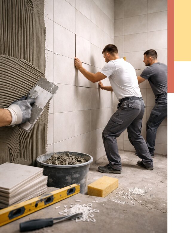 Укладка плитки на стены в Кондопоге от 863 руб. — качественно и недорого | ОТДЕЛОЧНИК-Кнп