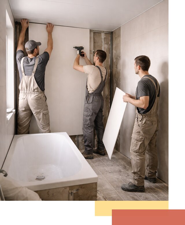 Отделка ванной панели ПВХ профессионально в Кондопоге