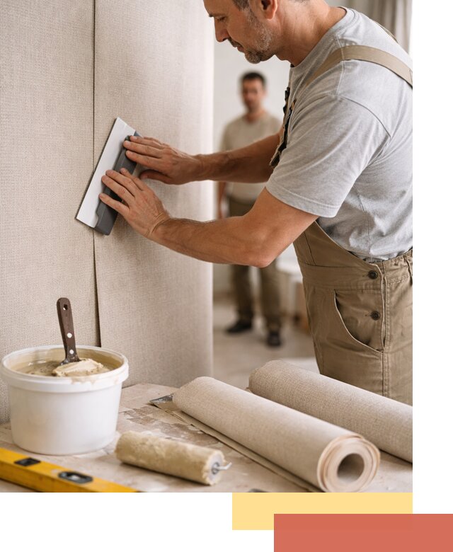 Поклейка текстильных обоев в Кондопоге профессионально и аккуратно