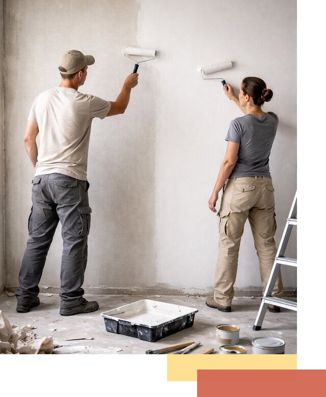 Окраска стен по стеклохолсту в Кондопоге качественно и долговечно