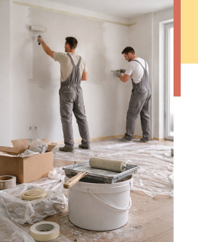 Покраска стен в квартире в Кондопоге от 2538 руб/м2 — быстро и недорого | ОТДЕЛОЧНИК-Кнп