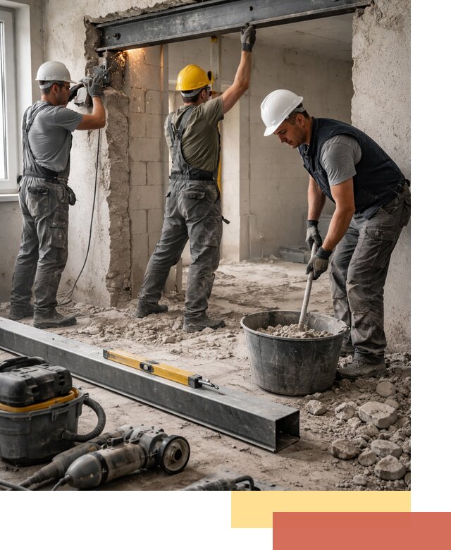 Создание проемов в стенах и несущих конструкциях в Кондопоге