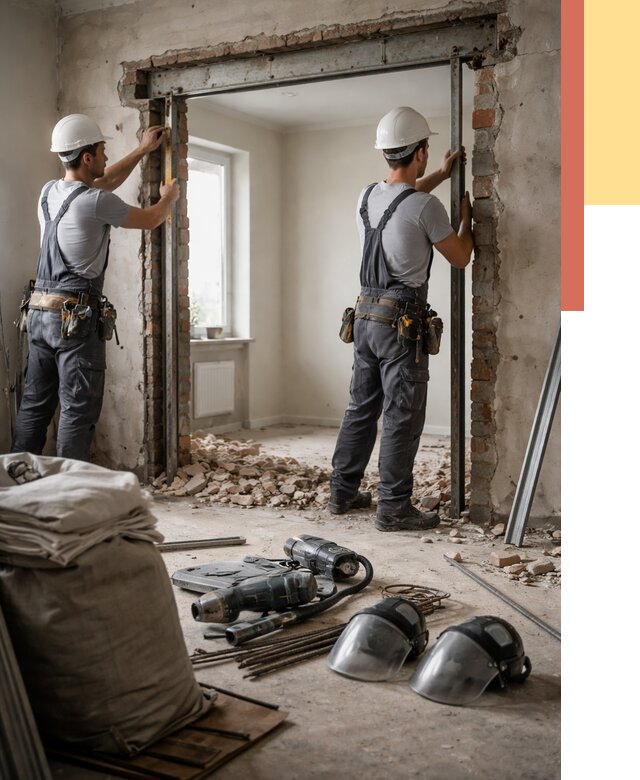 Расширение дверного проема в Кондопоге от 12690 руб. под ключ | ОТДЕЛОЧНИК-Кнп