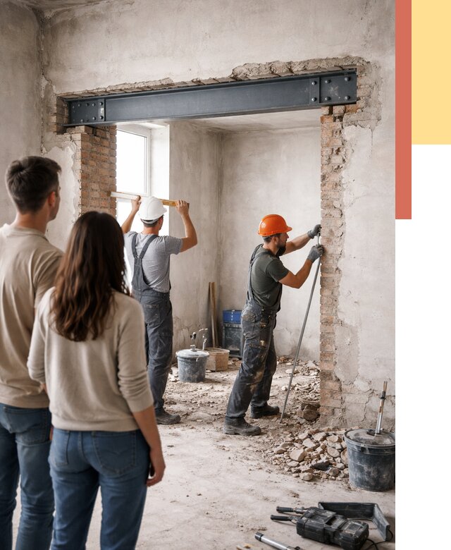 Усиление проема в стене в Кондопоге от 9644 руб. — усиление дверного проема металлоконструкцией | ОТДЕЛОЧНИК-Кнп