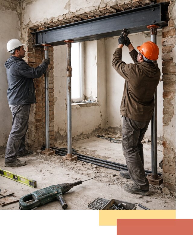 Усиление проема в стене в Кондопоге для расширения и безопасности