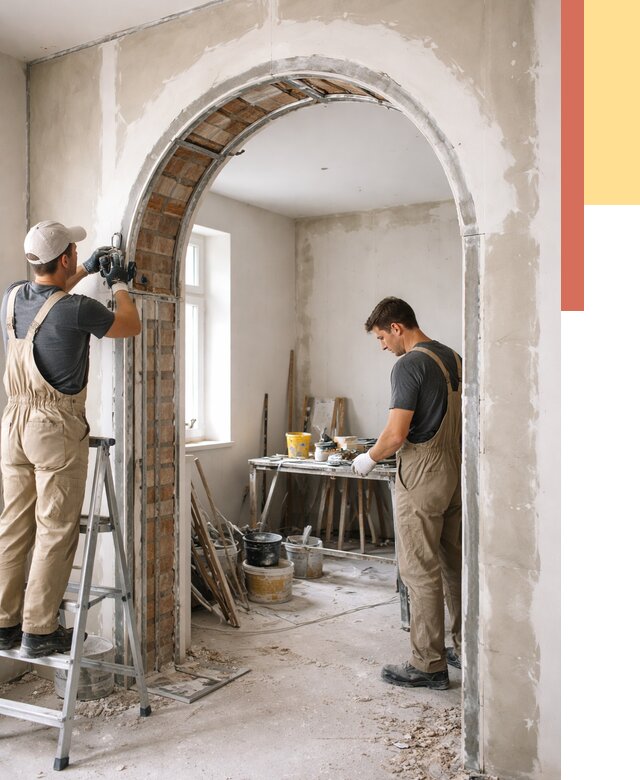 Устройство арочного проема в Кондопоге от 9644 руб. под ключ — быстро и недорого | ОТДЕЛОЧНИК-Кнп