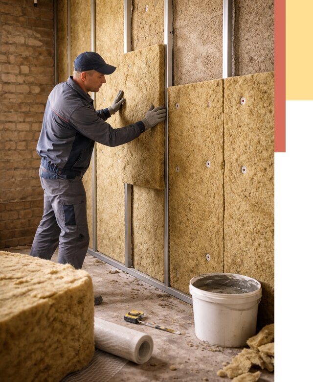 Утепление стен минватой в Кондопоге от 1371 руб./м2 — недорого и быстро | ОТДЕЛОЧНИК-Кнп