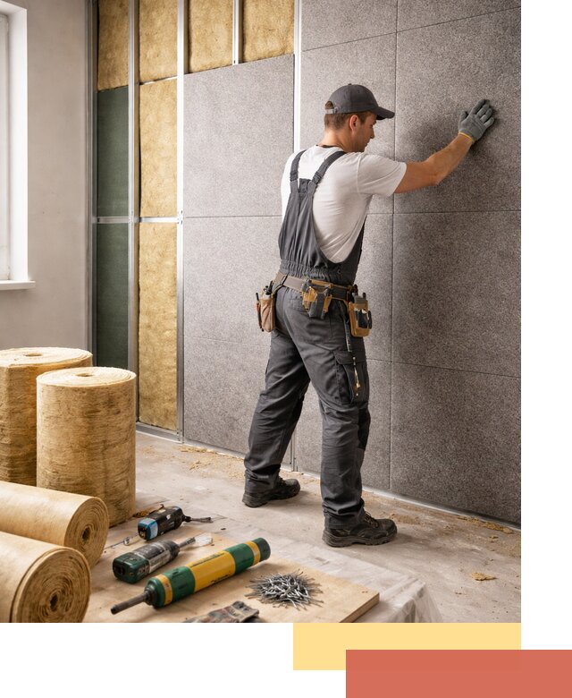 Профессиональная шумоизоляция стен в Кондопоге для квартиры и офиса