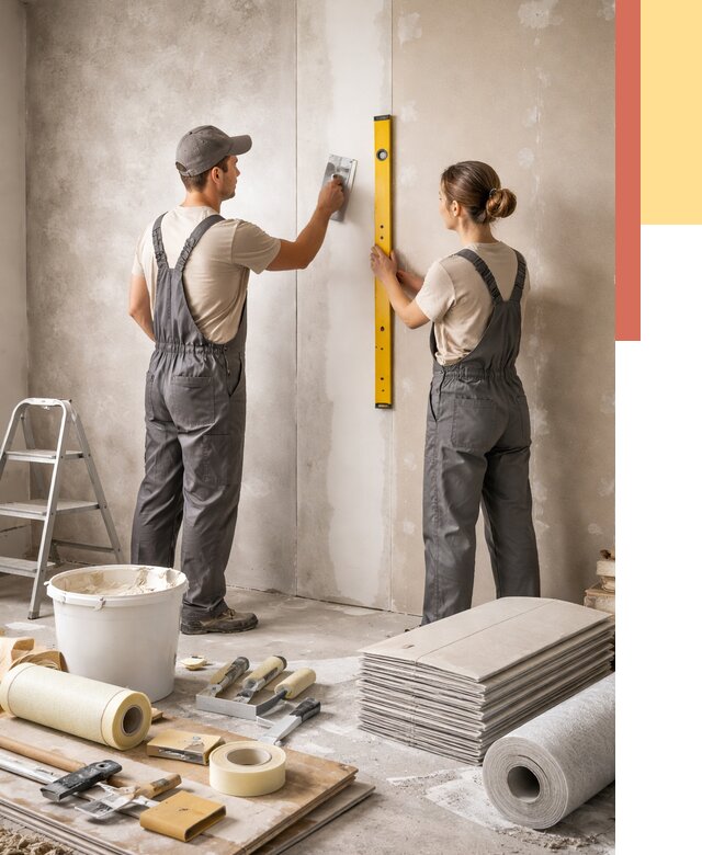 Отделка стен в Кондопоге от 1523 руб/м² — недорого, быстро, под ключ | ОТДЕЛОЧНИК-Кнп