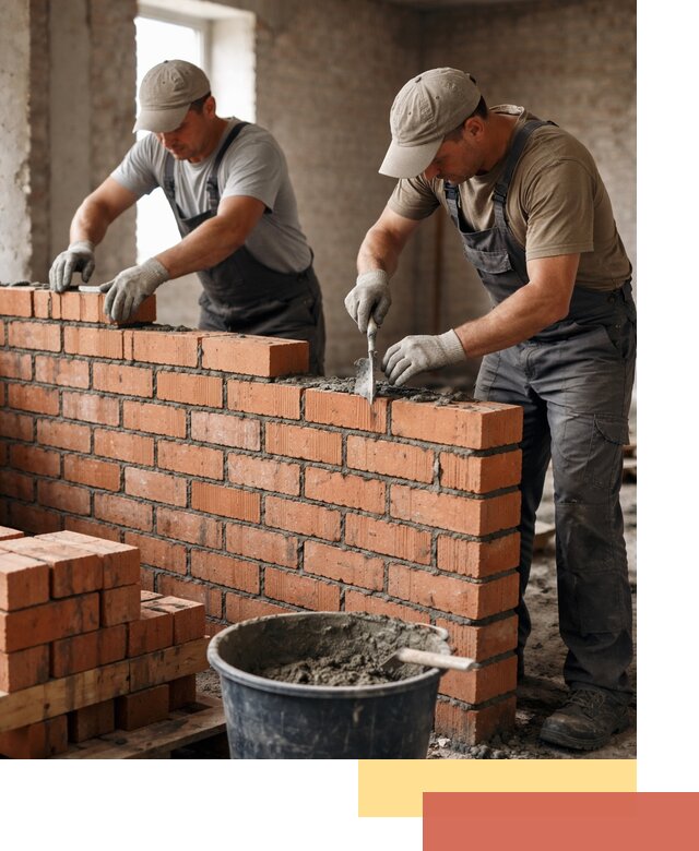 Кладка кирпичных перегородок под ключ в Кондопоге