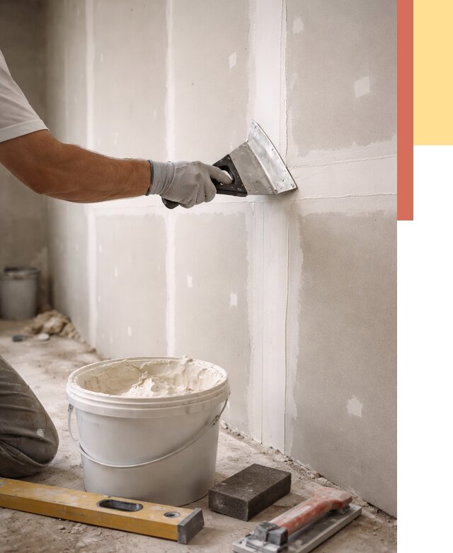 Шпаклевка перегородок из гипсокартона в Кондопоге от 2538 руб. — услуги ОТДЕЛОЧНИК-Кнп