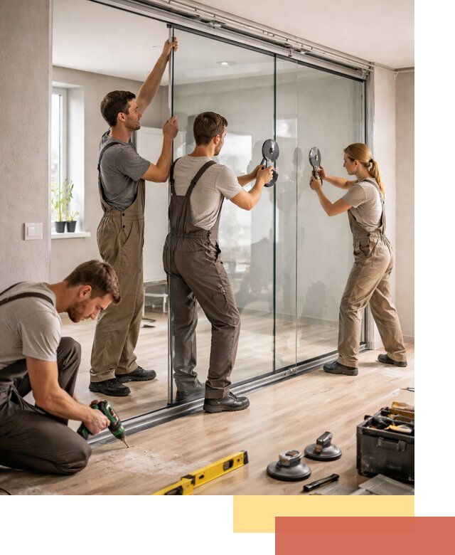 Изготовление стеклянных перегородок на заказ в Кондопоге