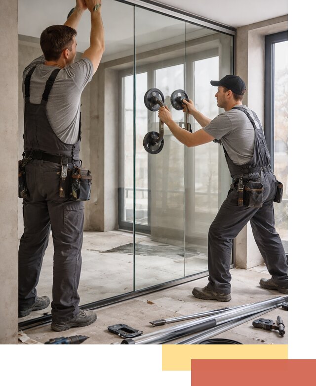 Цельностеклянные перегородки под ключ в Кондопоге