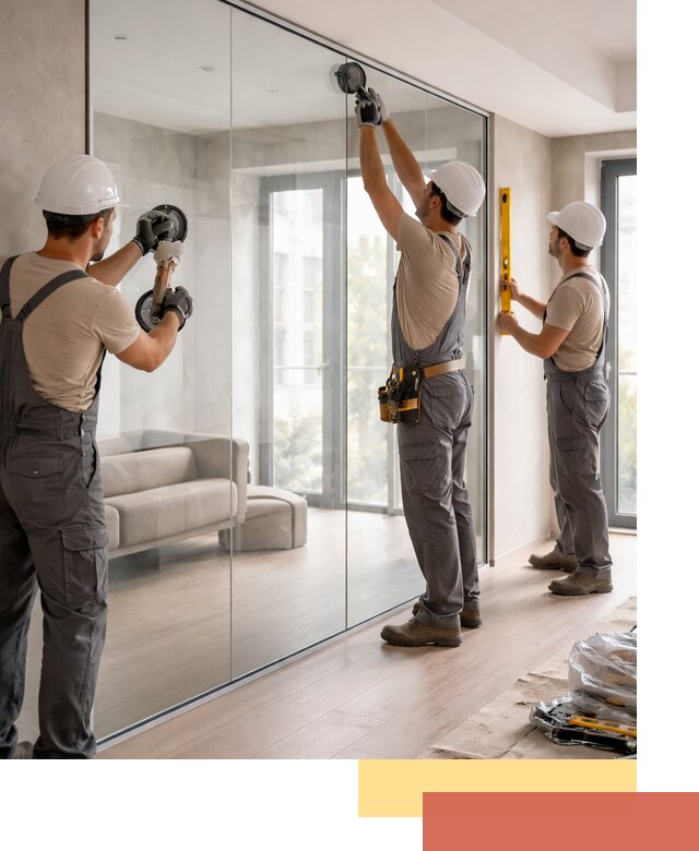 Перегородки из закаленного стекла в Кондопоге для офисов и квартир